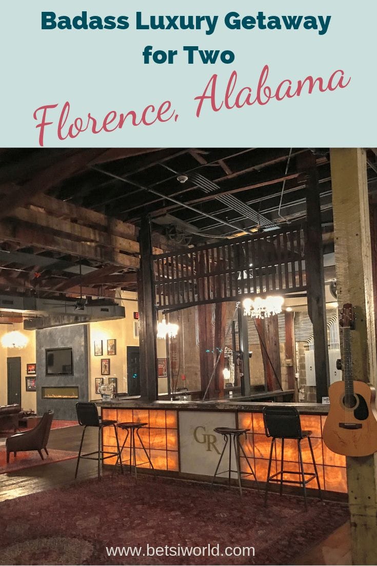 The GunRunner Boutique Hotel in Florence, AL is ideal for a getaway for two