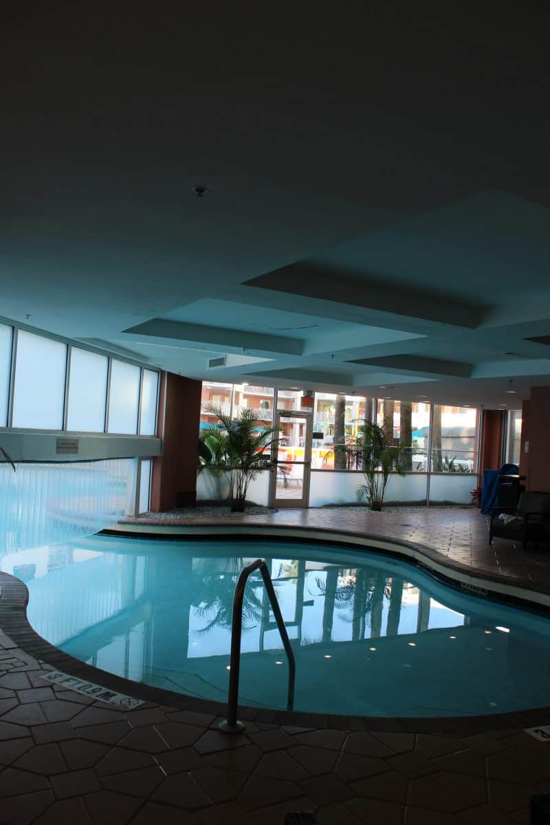 A swim thru pool? Yep! The Embassy Suites hotel at Disney has one