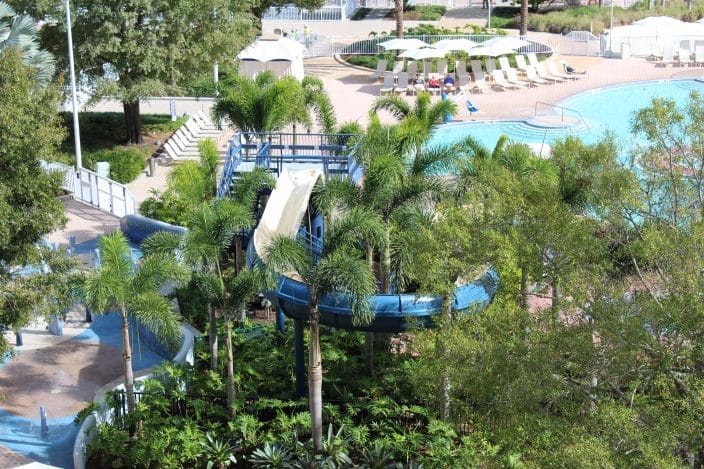 Disney's Contemporary Resort has a 17-foot water slide!