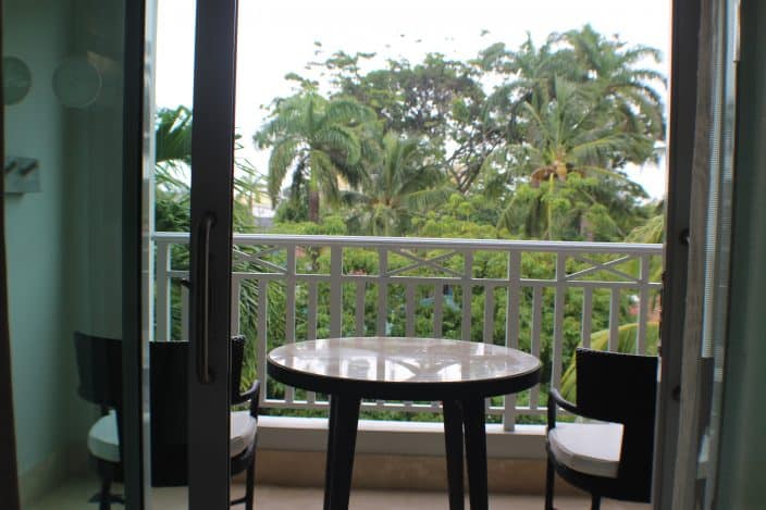 Find Your Bliss at Sandals Barbados: Stepping out onto our balcony through the double sliding doors was a wonderful surprise as we overlooked the beautiful gardens.