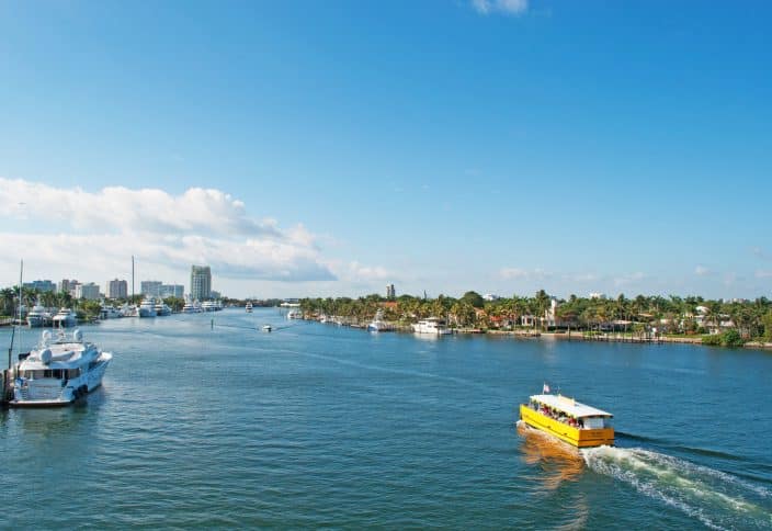 Florida Boating - catch the water taxi right at the Bahia Mar and explore the waterways of the Venice of America