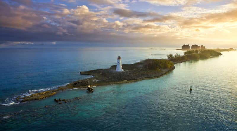 nassau, bahamas at dawn with lighthouse the perfect place for a romantic getaway