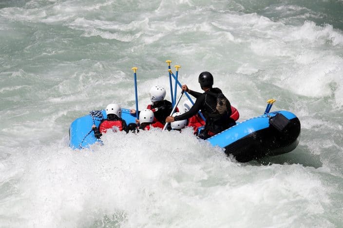 white water rafting at the US National White Water Rafting facility, an example of an outdoor adventure vacation