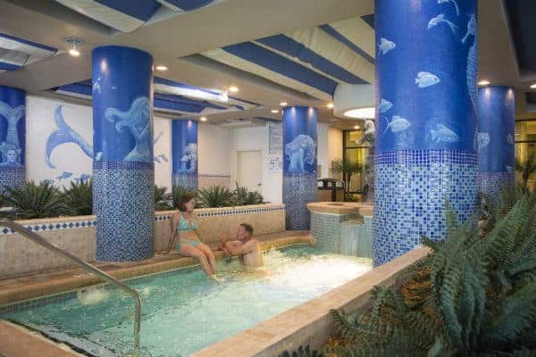 indoor pool at Coral Beach Resort and Suites in Myrtle Beach, South Carolina