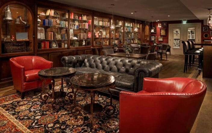 The Library Room at the Ivey's hotel in Charlotte